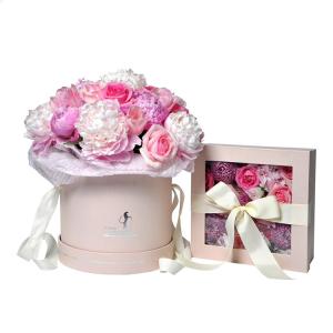 China Flower Packaging Paper Cylinder Box Biodegradable With Aqueous Coating wholesale