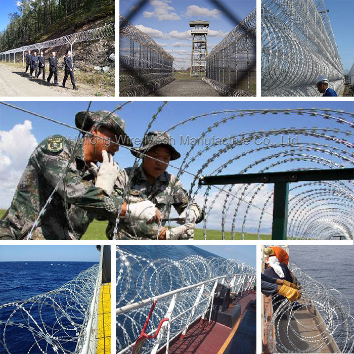Razor Barbed Wire Galvanized Single Strand Barbed Wire Anti-Theft Security Wire