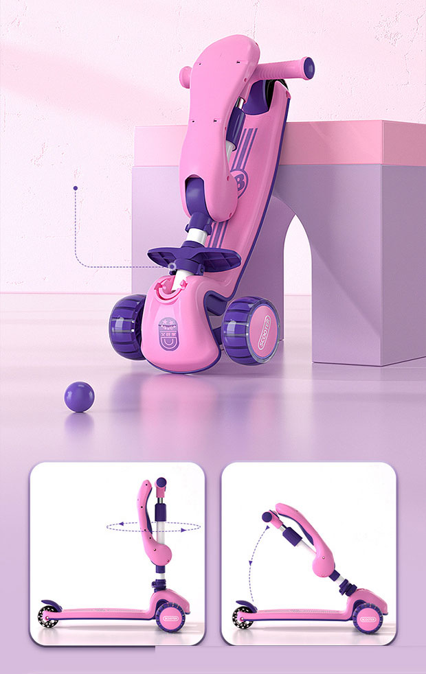 Adjustable Height Scooter for Kids Ages 4-6Y Collapsible and Durable Max Load 200 LBS
