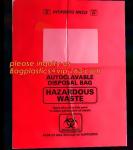 biodegradable biohazard eco bag, PE poly Biohazard Medical Waste Disposable Bag,