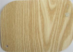China Yellow Wooden Finish Pvc Vinyl For Wall Waterproofing WPC Panel wholesale