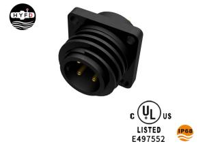China 4 Pin Front Male 300V 6A Waterproof Panel Mount Connector wholesale