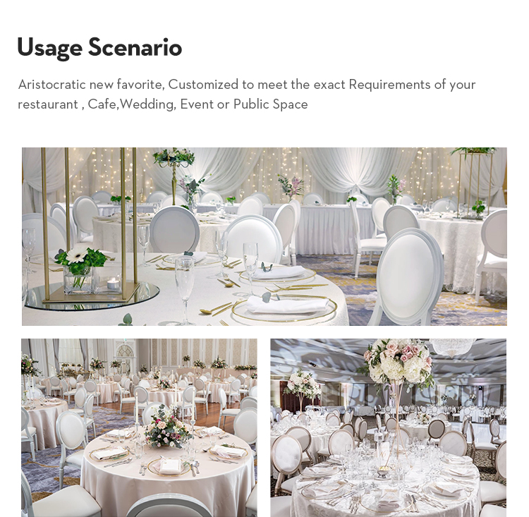 Aluminum Gold Banquet Chairs White Ballroom Chairs Customized