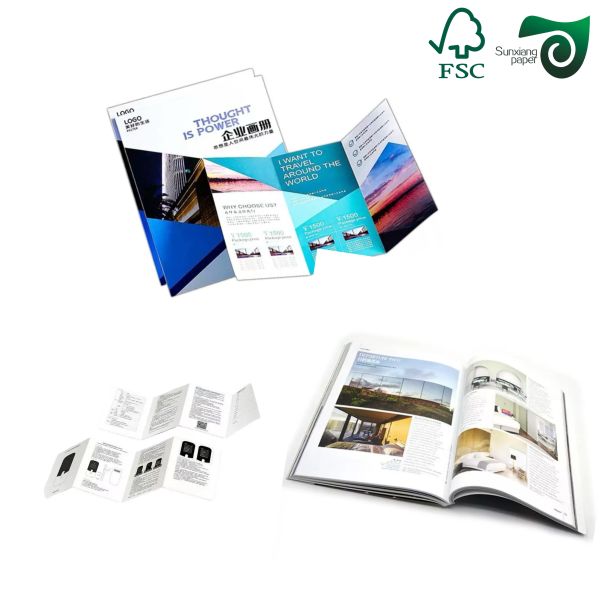 Single Sided Glossy Coated Paper Brilliant Finish For Professional Print