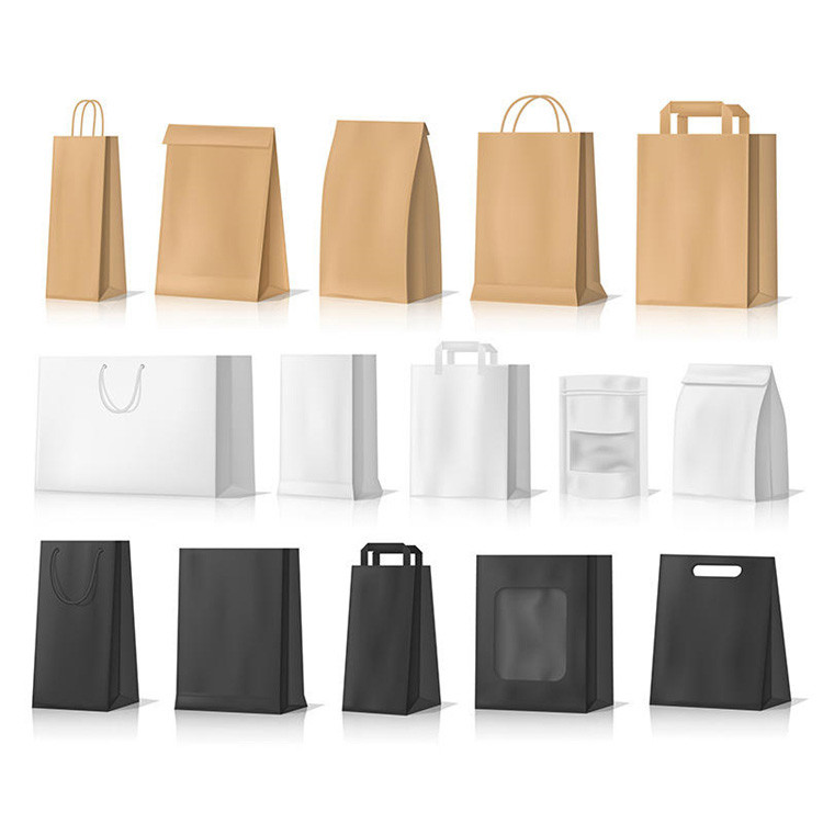 SGS Reusable Christmas bottle Kraft Wine Paper Bags With Hot Foil Stamping
