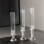 Candelabra Wedding Candle Holders Clear Crystal Candle Holder Centerpieces 50cm