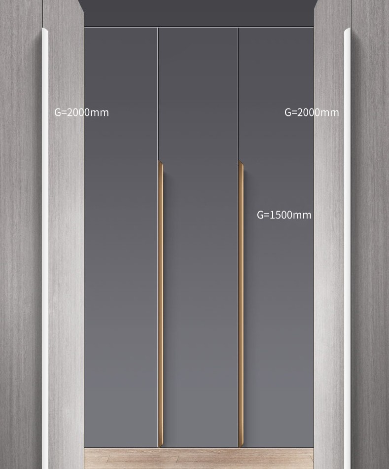 1000mm Aluminum Hidden Pull Handles For Cabinet Wardrobe Accessories