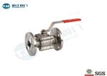Three Piece Industrial Ball Valve , PN40 / 16 Flanged Full Port Ball Valve