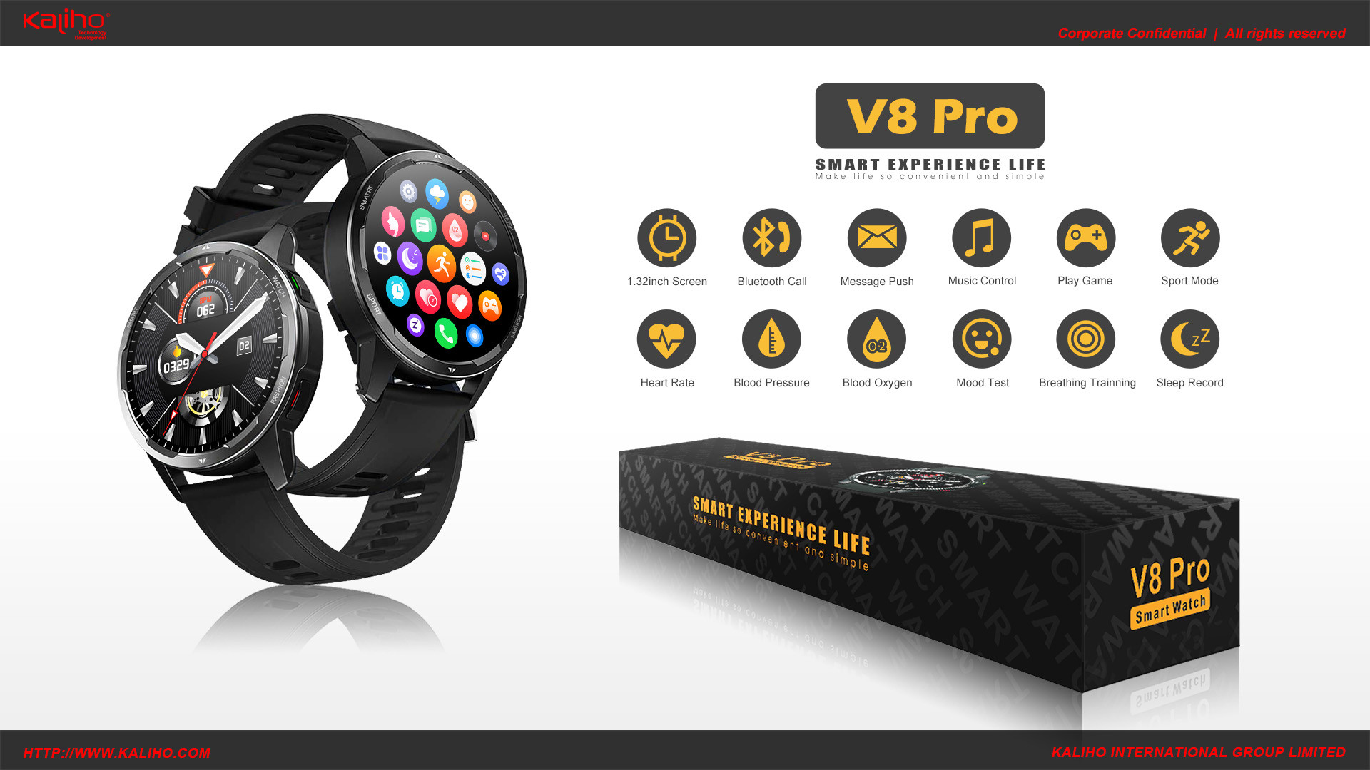 1.32'' TFT Screen Sleep Monitoring GPS Smartwatch IP68 Domestic Water-Resistant