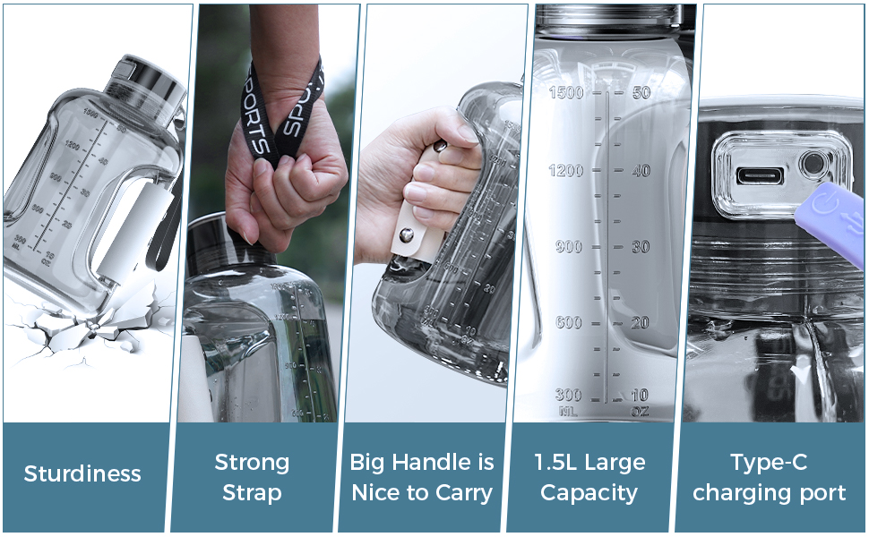 2500PPB Pure Hydrogen Rich Concentration Hydrogen Water Bottle with SPE/PEM Technology