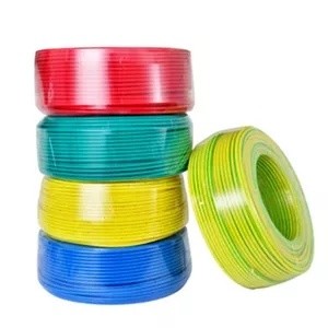 Building Wire Cable Rigid Conductor Electrical Cable Wire for Internal Wiring 300/500V, Blue Red Yellow/Green