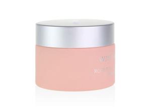 China Customizable Pink Luxury Glass Cosmetic Jar 2oz With Silver Metal Cap wholesale