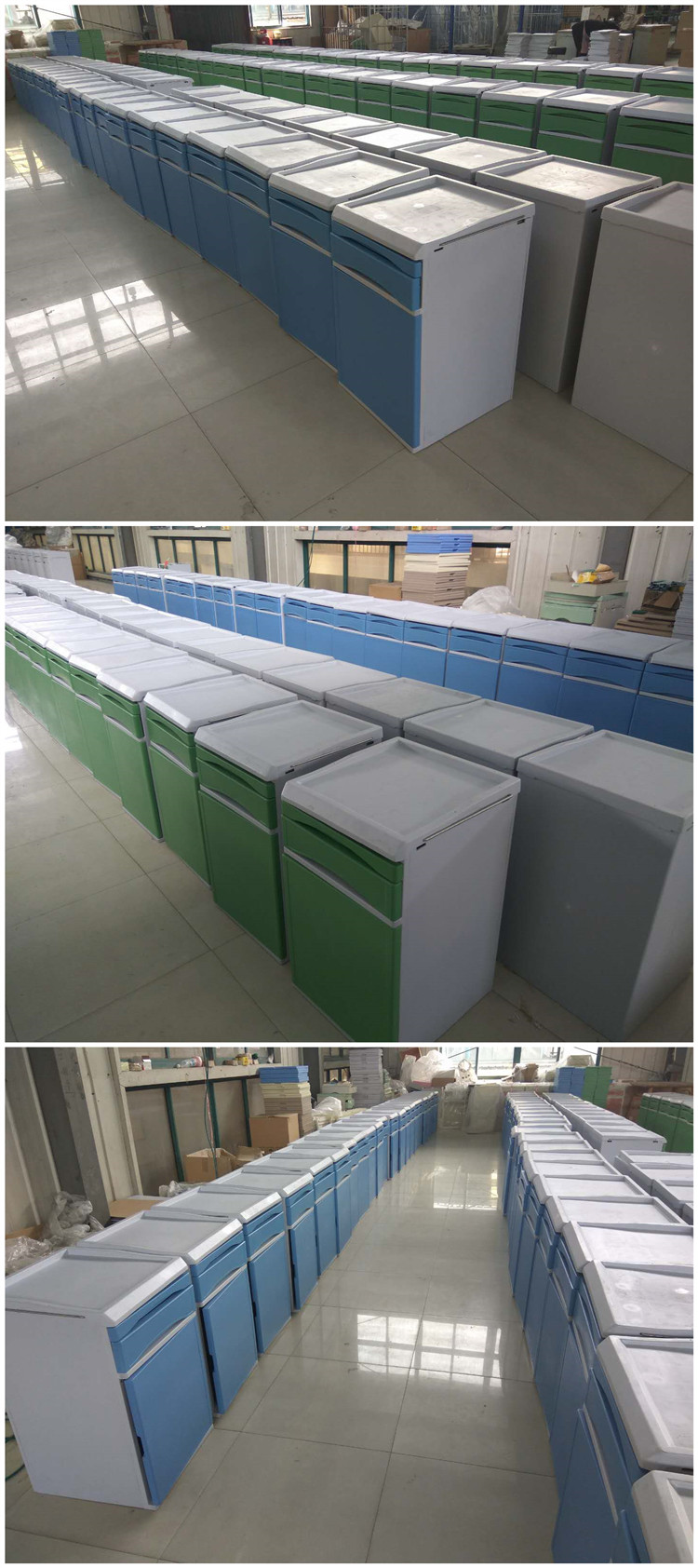 Construction 1 Board Hospital Medical Bed Side Cabinet Locker