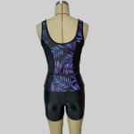 Zippered Vest And Shorts 2 Pieces Women Beachwear Printed Plus Size Swimwear