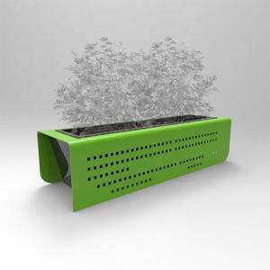 China Brushed stainless steel ISO14001 Garden Metal Flower Pots wholesale