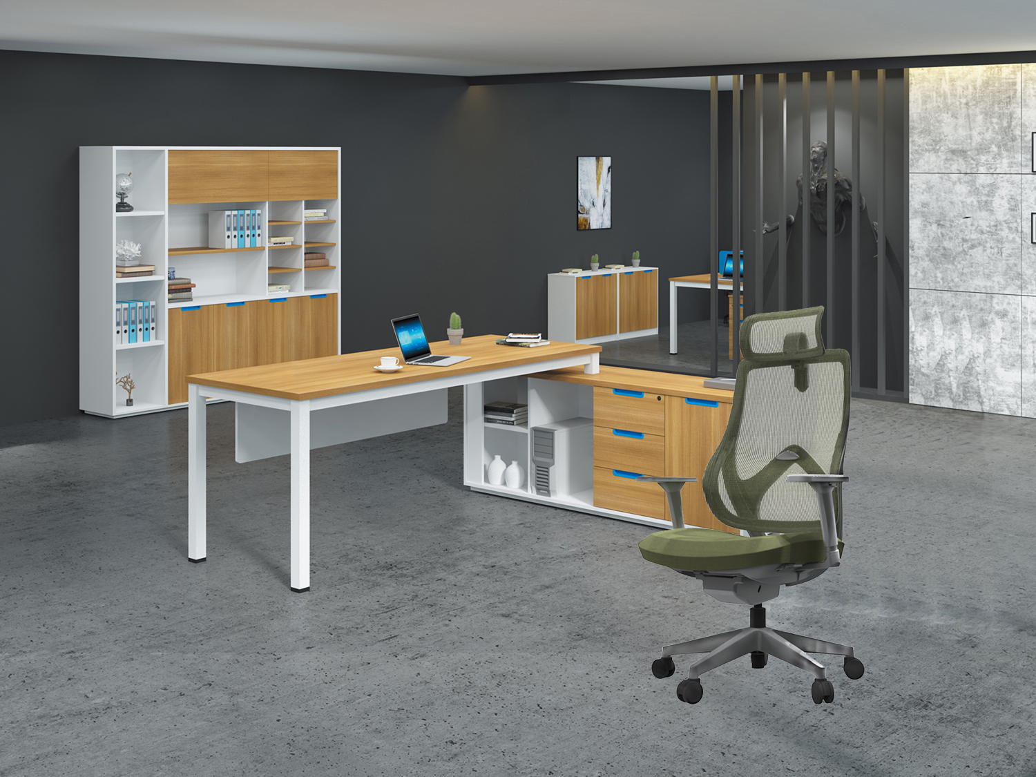 Drive-by-Wire Chassis Mechanism High Back Swivel Office Chair with Full Mesh Fabric