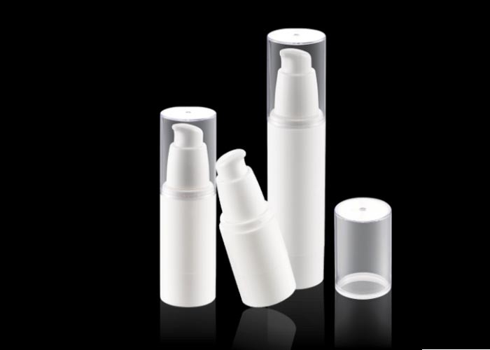 Clear Plastic Airless Cosmetic Bottles Containers 15ml 30ml For Skincare