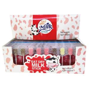 China 5g Milk Strawberry Flavor Compressed Lollipop With Blister Pack wholesale