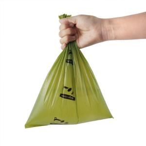 China 14cm Biodegradable Pet Waste Bags Biodegradable Dog Poop Bags EN13432 wholesale