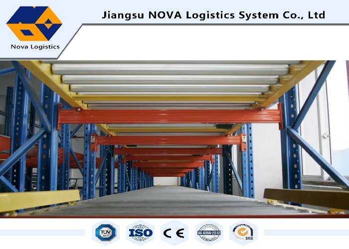 CE / ISO Durable Steel Gravity Pallet Racking Heavy Duty Adjusted 75mm Pitch