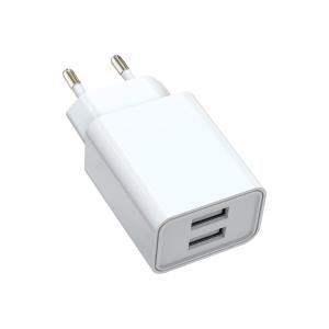 China 5V 2.4A Dual USB Portable Charger , Travel Cell Phone Charger EU Plug wholesale