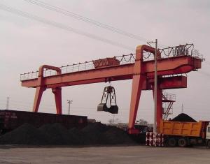 China Double Girder Rail Mounted MZ model gantry crane with grab wholesale