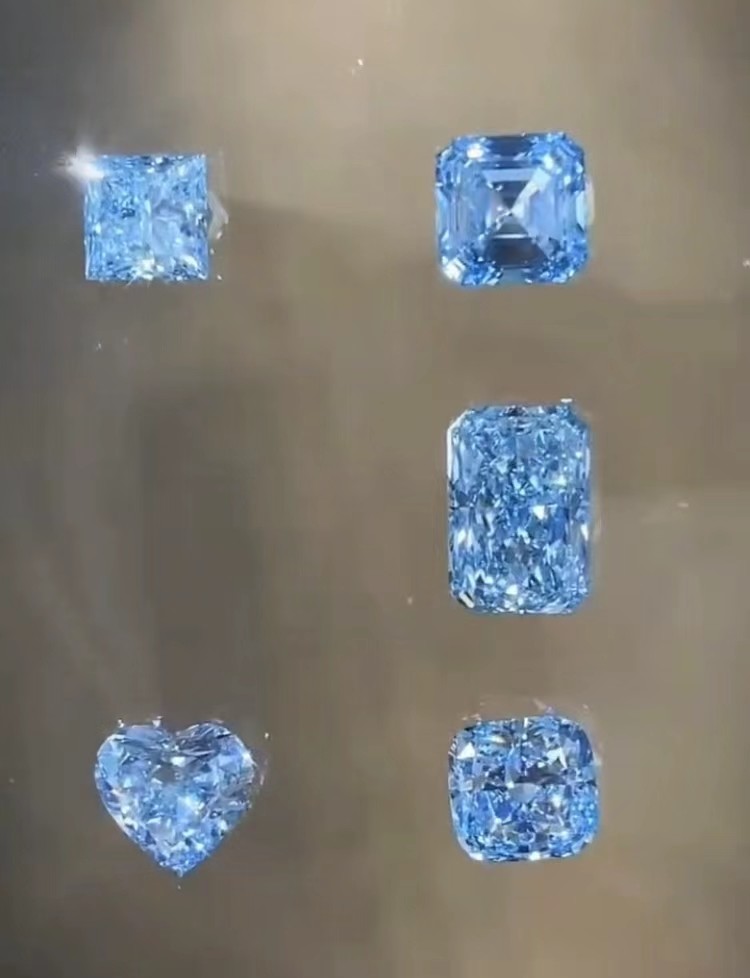 1-1.99Carat Radiant Loose Diamond Blue Lab Diamonds Jewelry Decorations