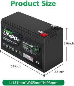 China Lightweight 12V 8Ah LiFePO4 Battery / Deep Cycle Rechargeable Battery MSDS wholesale