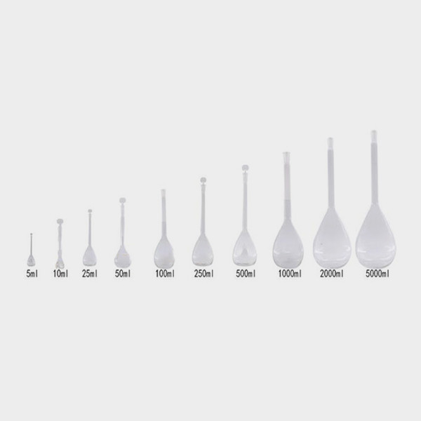 High Borosilicate White Clear Glass 5ml - 1000 ml volumetric flask