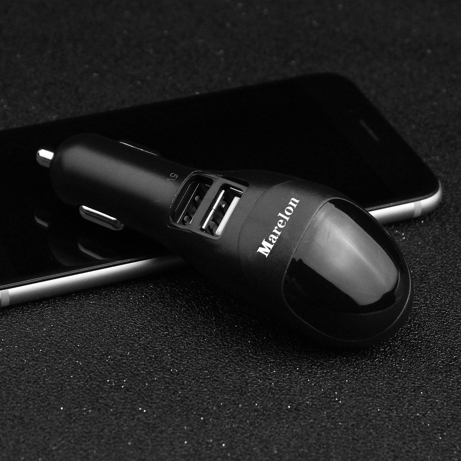 2 USB Port Smart Car Charger With Ionic Air Cleaner Ionizer , Car Air Purifier