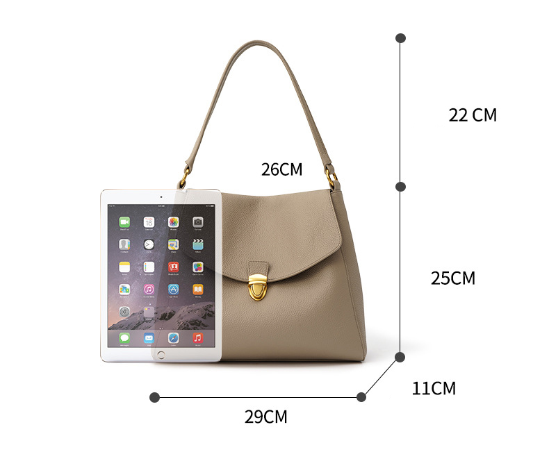 Custom LOGO Soft Pebbled Leather Women's Shoulder Bag for Daily Life Performance