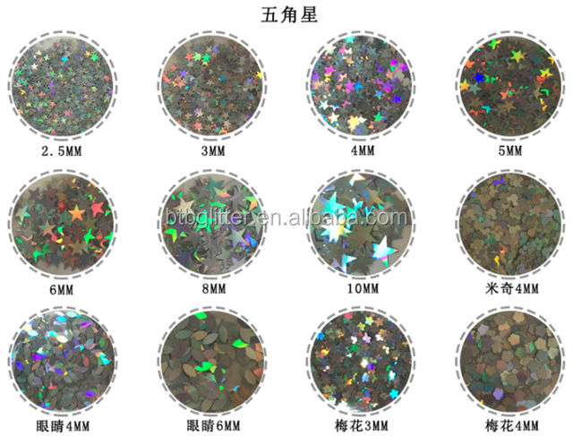 Versatile Open Star Nail Glitter Hollow Star Shape for Toys and Gift Craft Projects