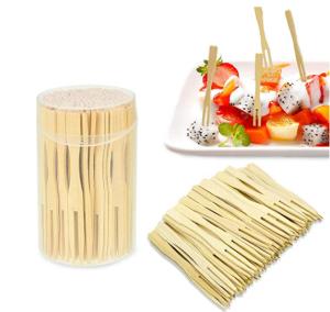 China biodegradable Reusable Mini Food Bamboo Party Forks in bulk wholesale