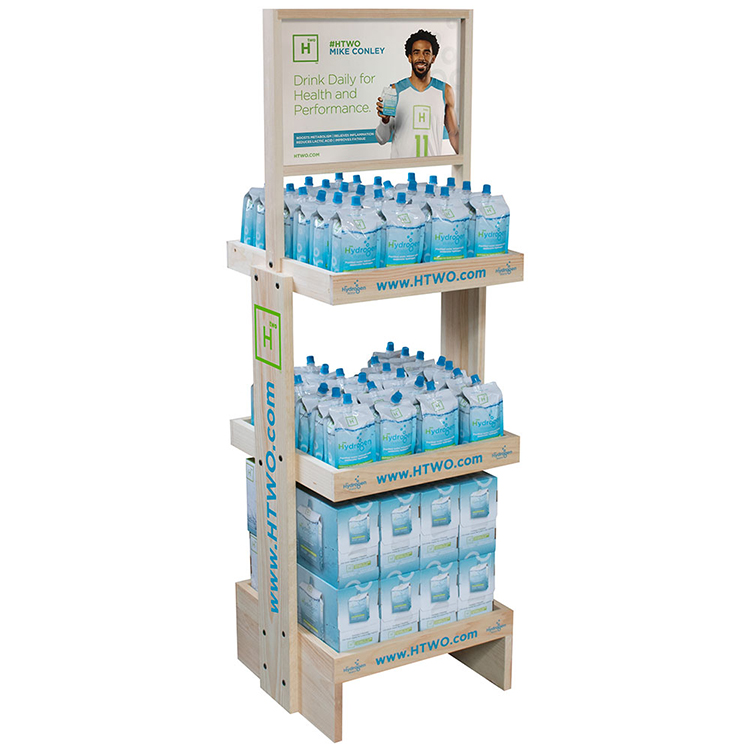 Oral Hygiene Products Display Stand Wooden Toothpaste Cosmetic Stand Display