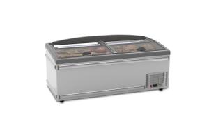 China R290/R404A Supermarket Chest Freezer Sliding Glass Doors Static Cooling 600L wholesale