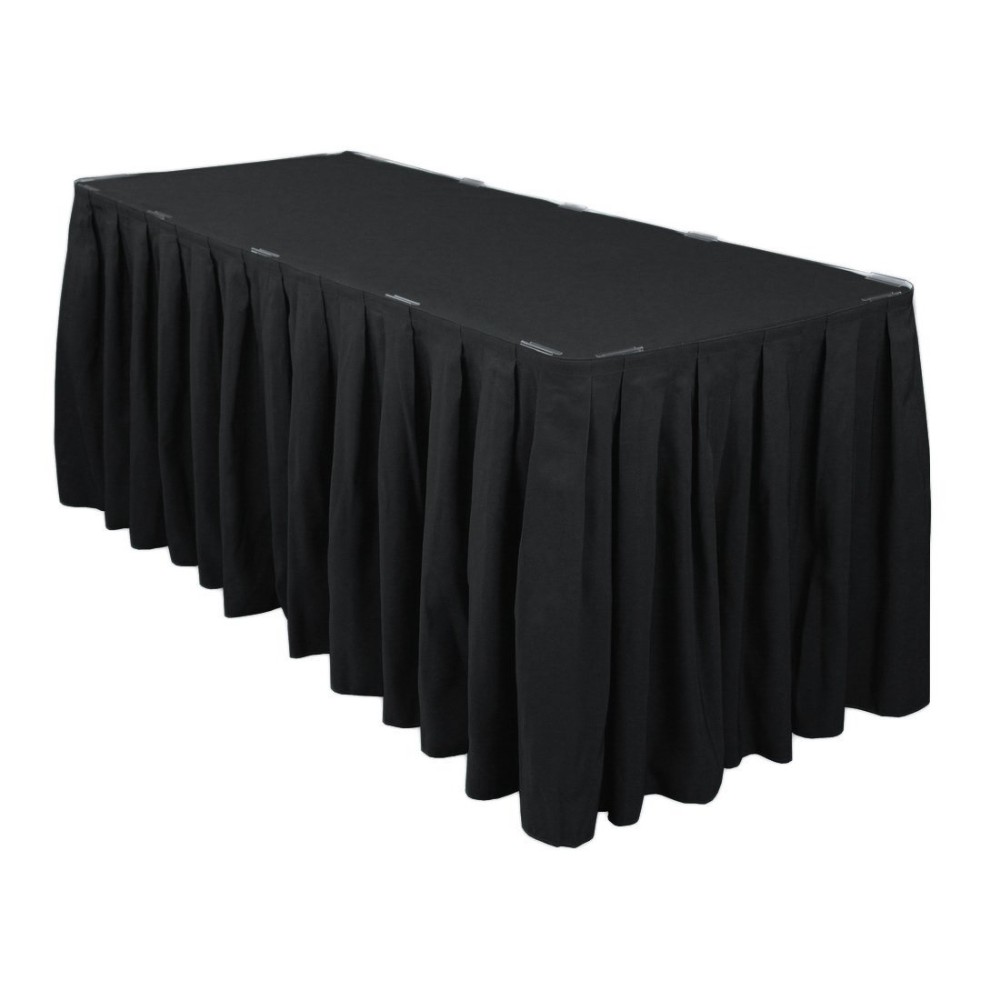 Oil Proof Disposable Plastic Table Skirts With Built - In Adhesive Line