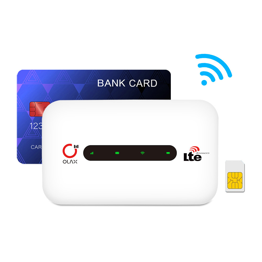 Modem 4G Sim Router Portable Mobile WiFi 150mbps White For Outdoor OLAX MT20