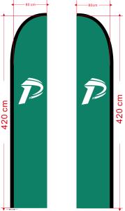 China Printed Double Sided 80x420cm Teardrop Banner Flags wholesale