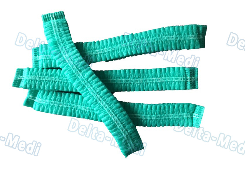Green Medical Disposable Surgical Caps Non Woven Tie On Back Type For Hospital