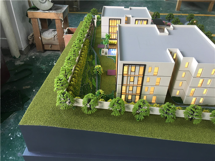 50% Internal Lighting Architectural Mockup Maquette House Model For Marketing Launch