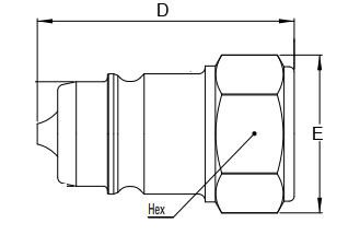 NBR BSPP Shut Off Hydraulic Quick Connect Couplings