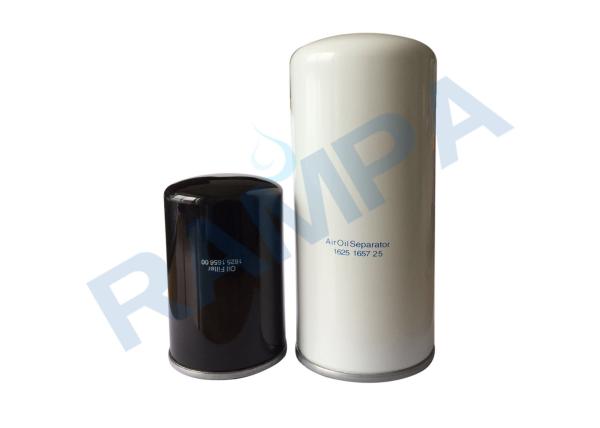 Glass Fiber Air Oil Separator 0.02 - 0.3 Micron 1625165725 Replacement ISO