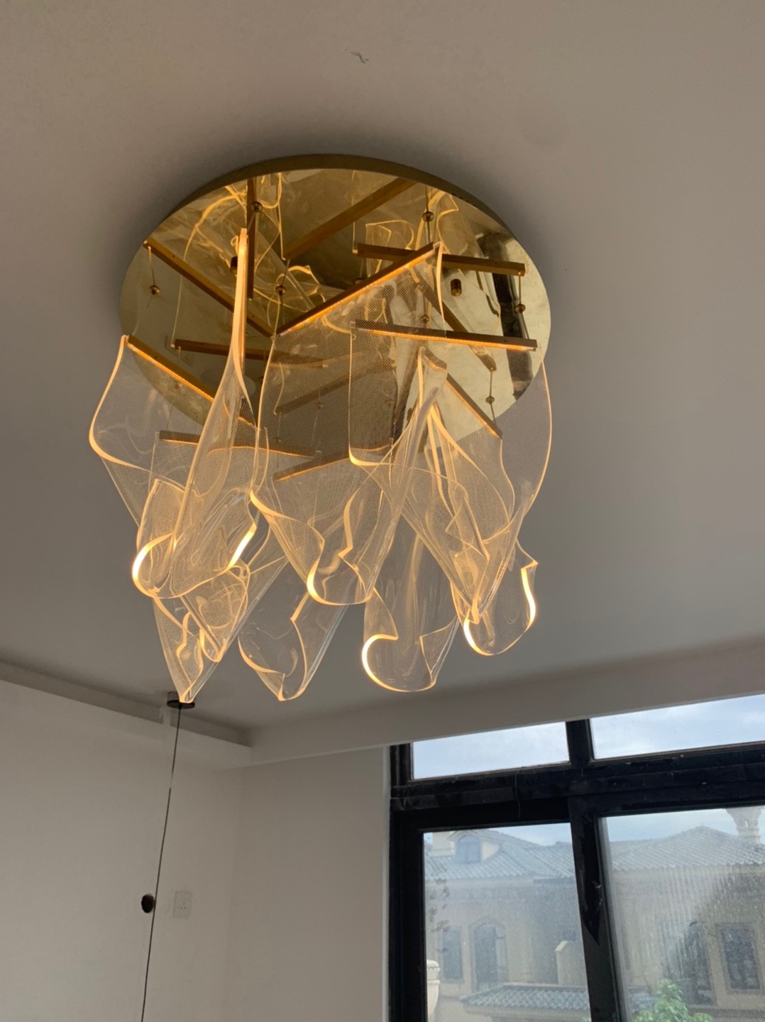 Hall Large Staircase Lighting LED Crystal Chandelier for living room hanging hallway lights(WH-NC-55)