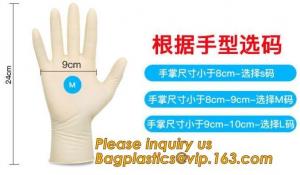 China Natural Disposable Powdered Free Custom Medical Examination Latex Gloves,Powder-free non-sterile 100% natural rubber lat wholesale