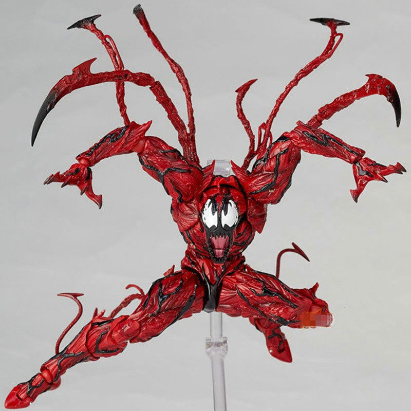 6 Inches Venom Joint Movable Figurine Model for Red Venom Slaughtering Spider Man