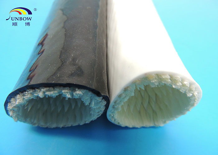 Steel Plant Use Braided Fiberglass Sleeve With Silicone Cover High Temperature Resistant