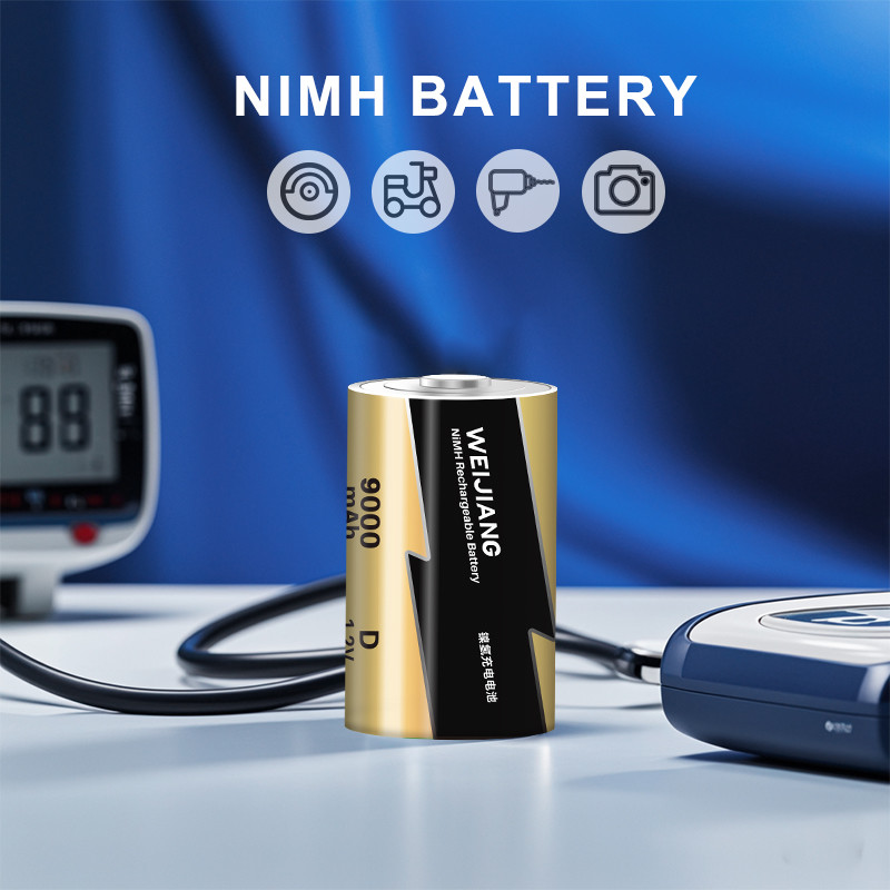 OEM NiMH D Size Rechargeable Battery Large 9000mah Battery Double