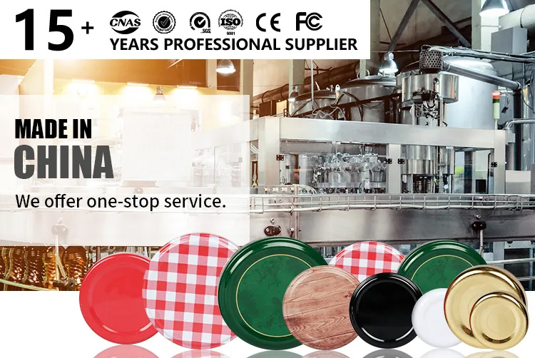 Wholesale 63mm 72mm 82mm Good Airtight Tinplate Food Storage Jar Iron Lids for Glass Storage Jar