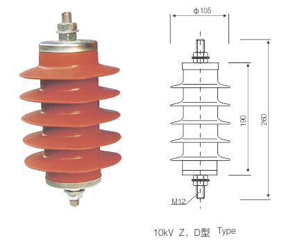 Expulsion Type Zinc Oxide Type Lightning Arrester 15KV High Discharge