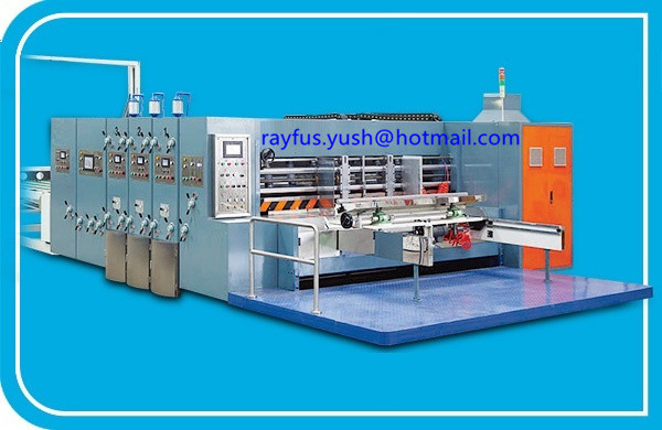 Flexo Printing Slotting Machine Die Cutting Stacking Carton Box Manufacturing